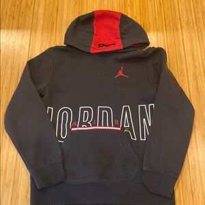 Jordan Black Hoodie with Red Accents